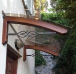 Vordach Abdecktür Holz Stella 90
