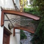 Vordach Abdecktür Holz Stella 90