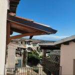 Pensilina in legno Coppi Onda